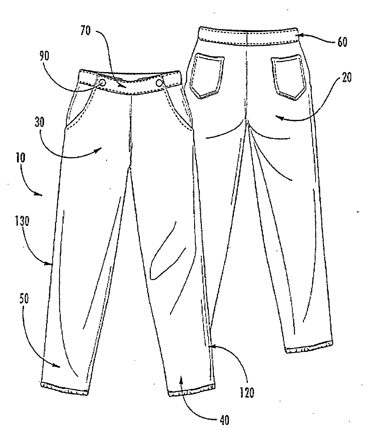 Convertible closure for garments and garment utilizing the same