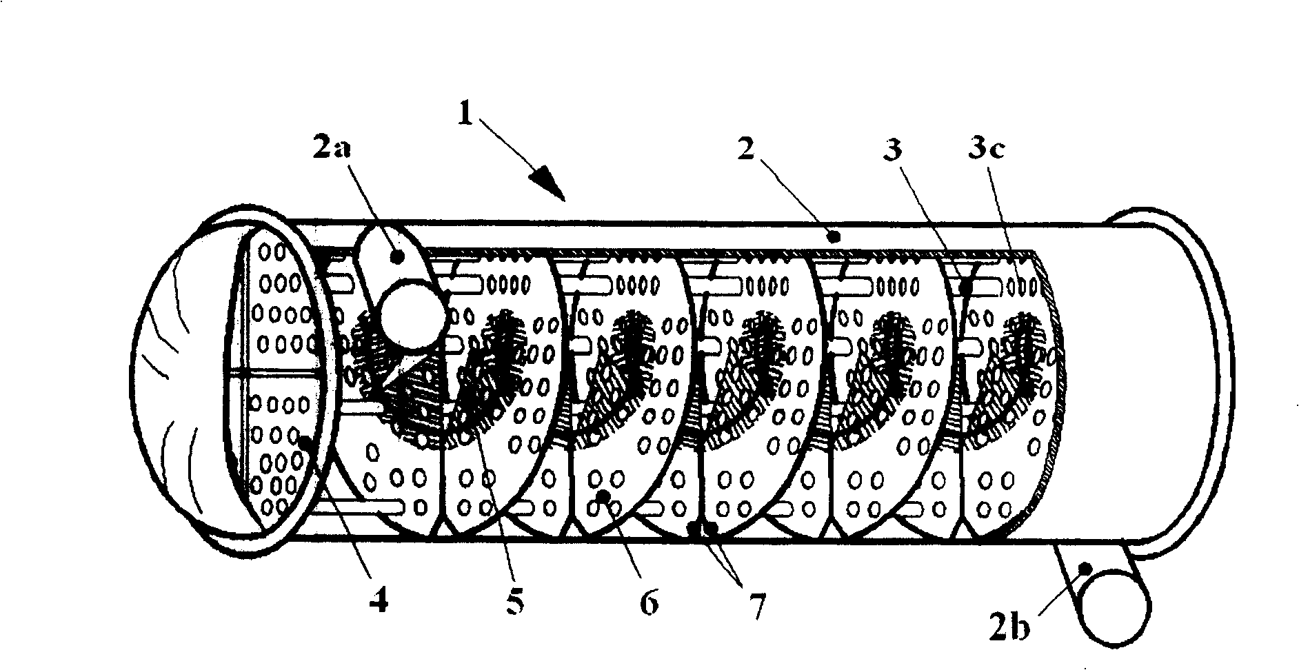 Combined helix baffle plate shell-and-tube heat exchanger