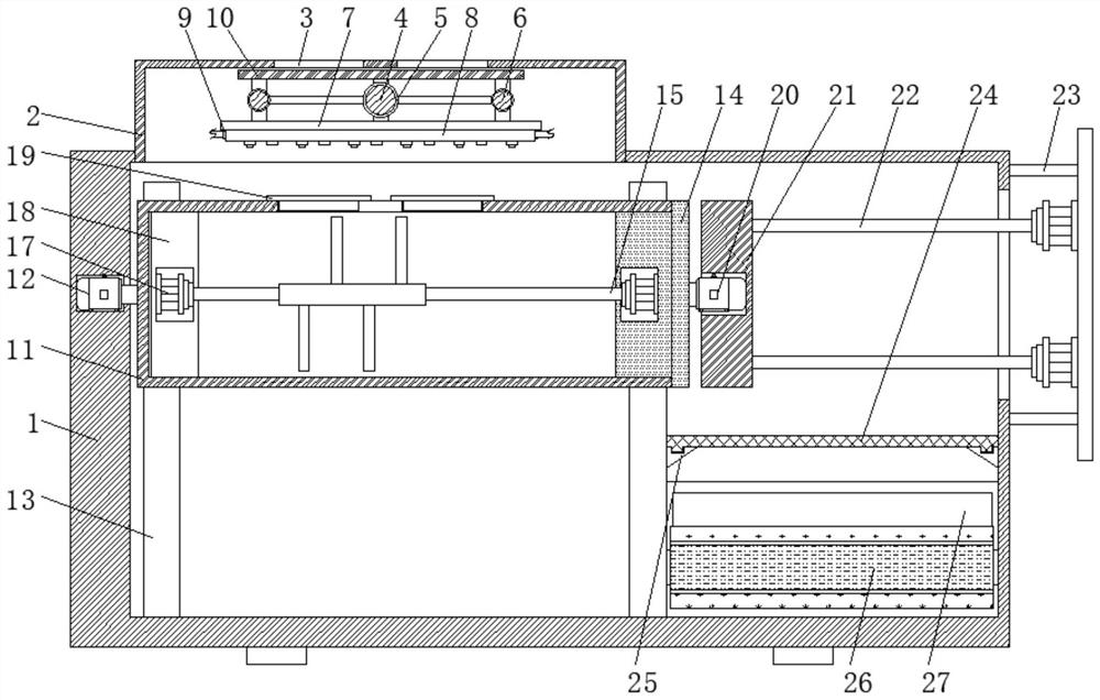 Raw material cleaning and conveying device for cable automatic processing