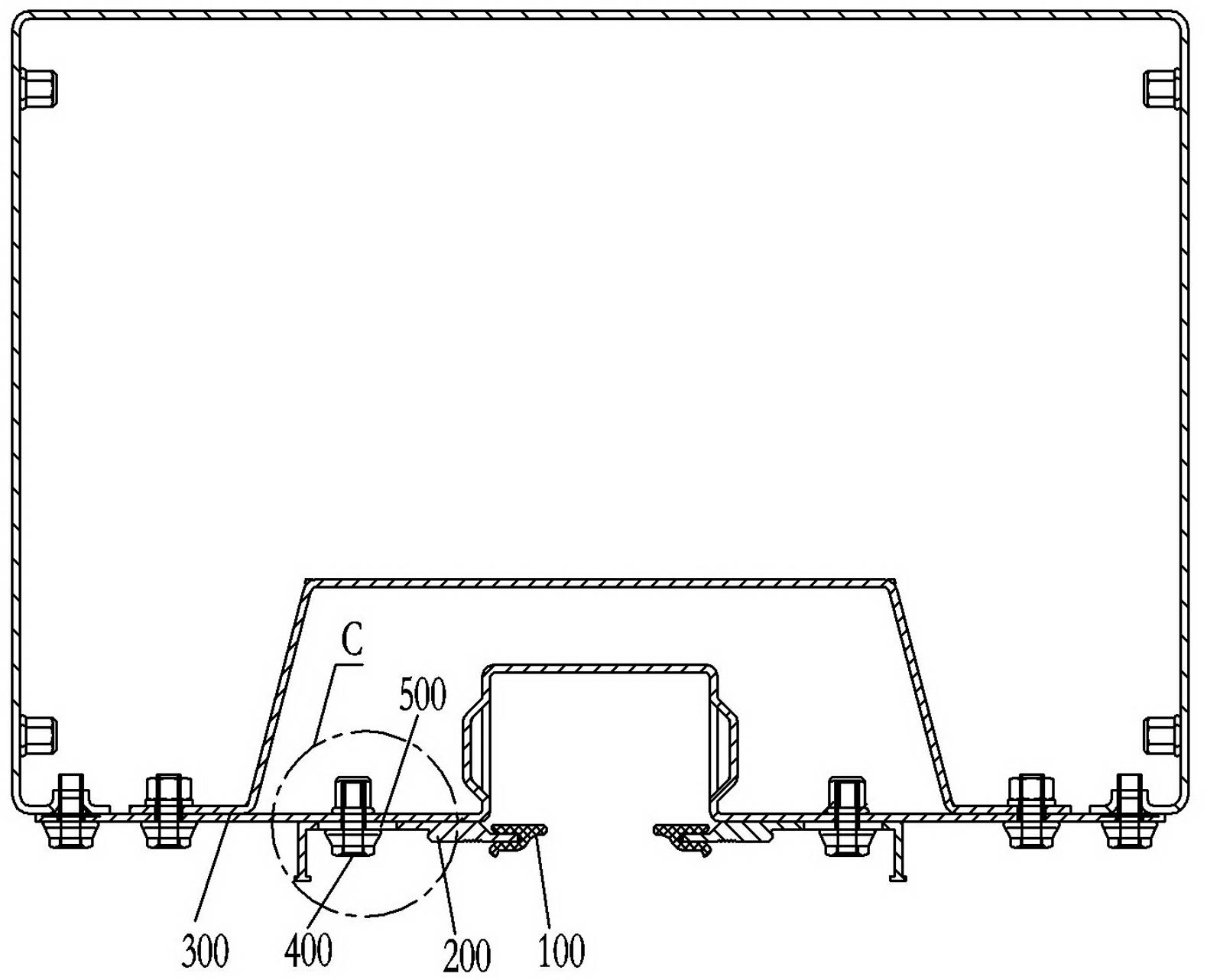 Bottle neck guide rail device of empty bottle conveying system