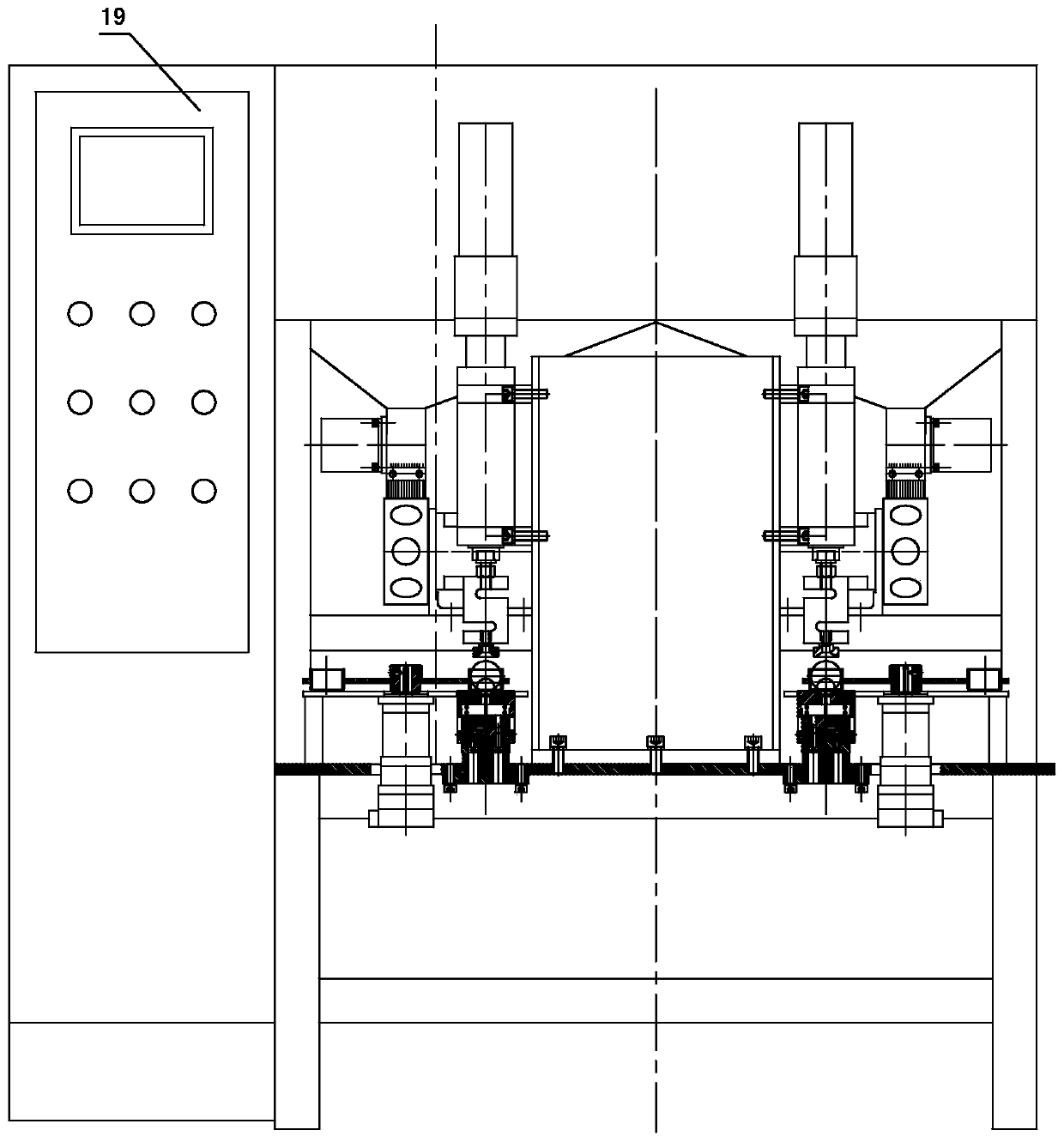 Nut shell breaking method and nut shell breaking machine capable of automatically controlling shell breaking pressure