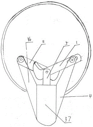 Shearing fruit picker vertical to telescopic regulating rod