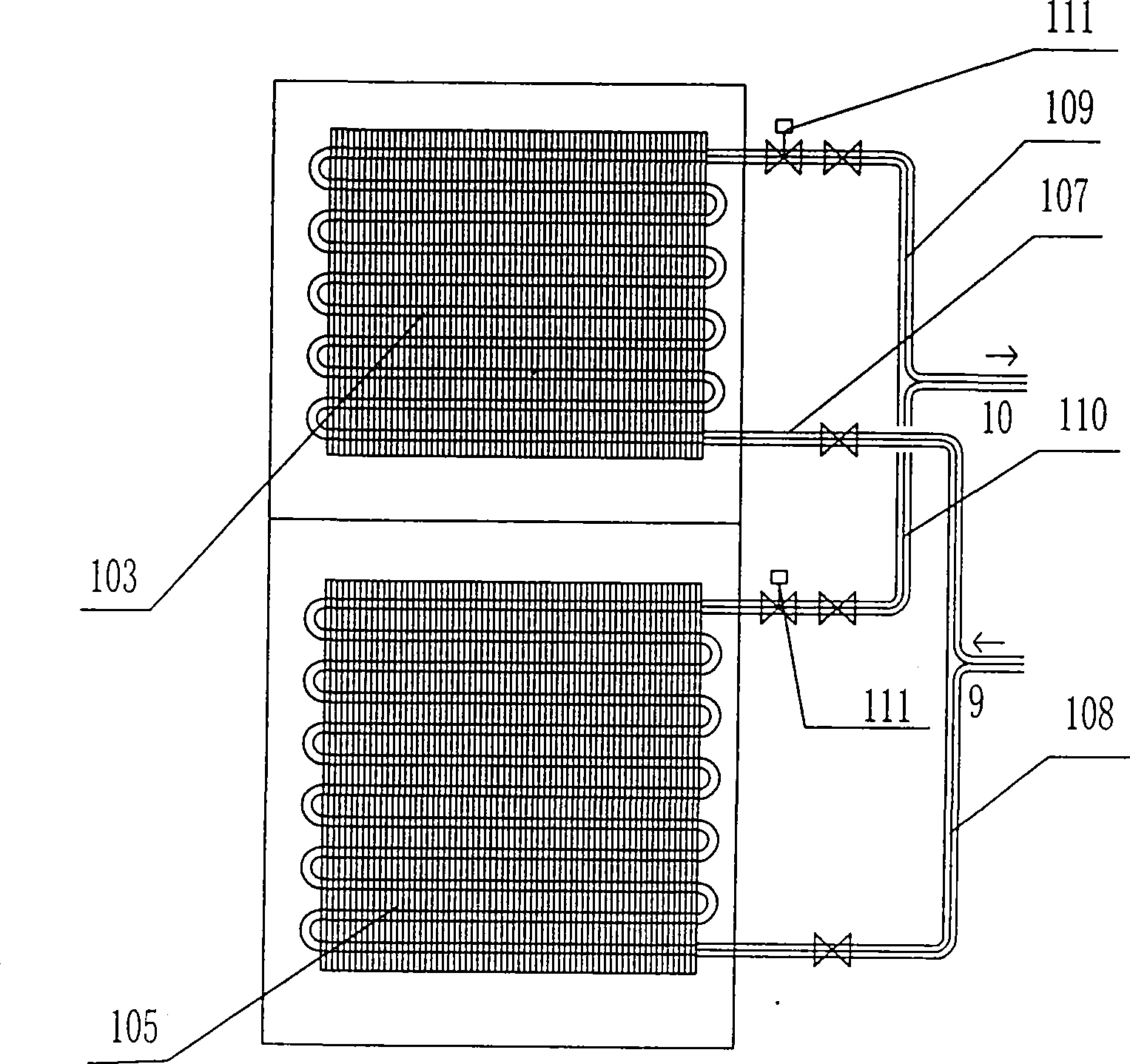 Method for realizing certain fresh-air quantity temperature regulation at end of air-conditioning system and VAN air-conditioner system with centain fresh-air quantity