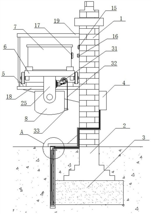 An anti-hedgehog dig-through structure for the bottom of a fence