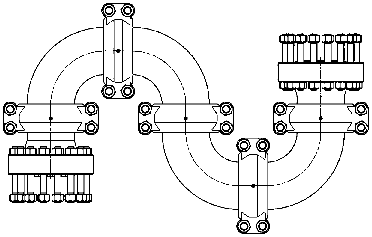 Large-sized high-pressure movable bend structure