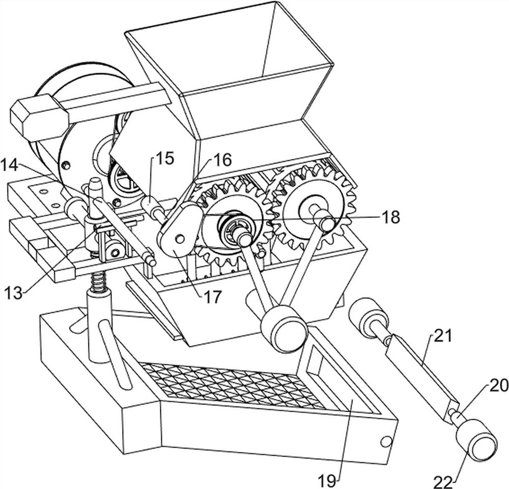 Agricultural peanut shelling and separating device