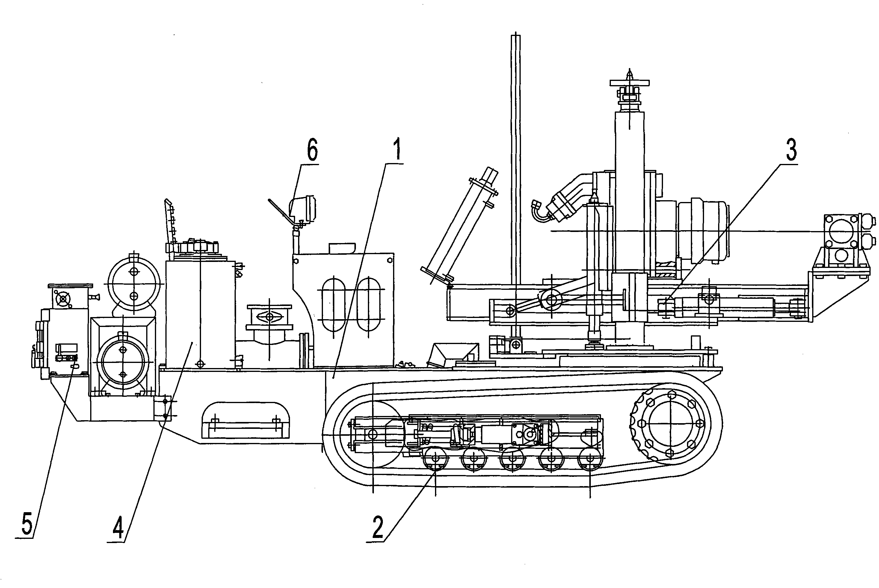 Deep hole drilling machine for mining