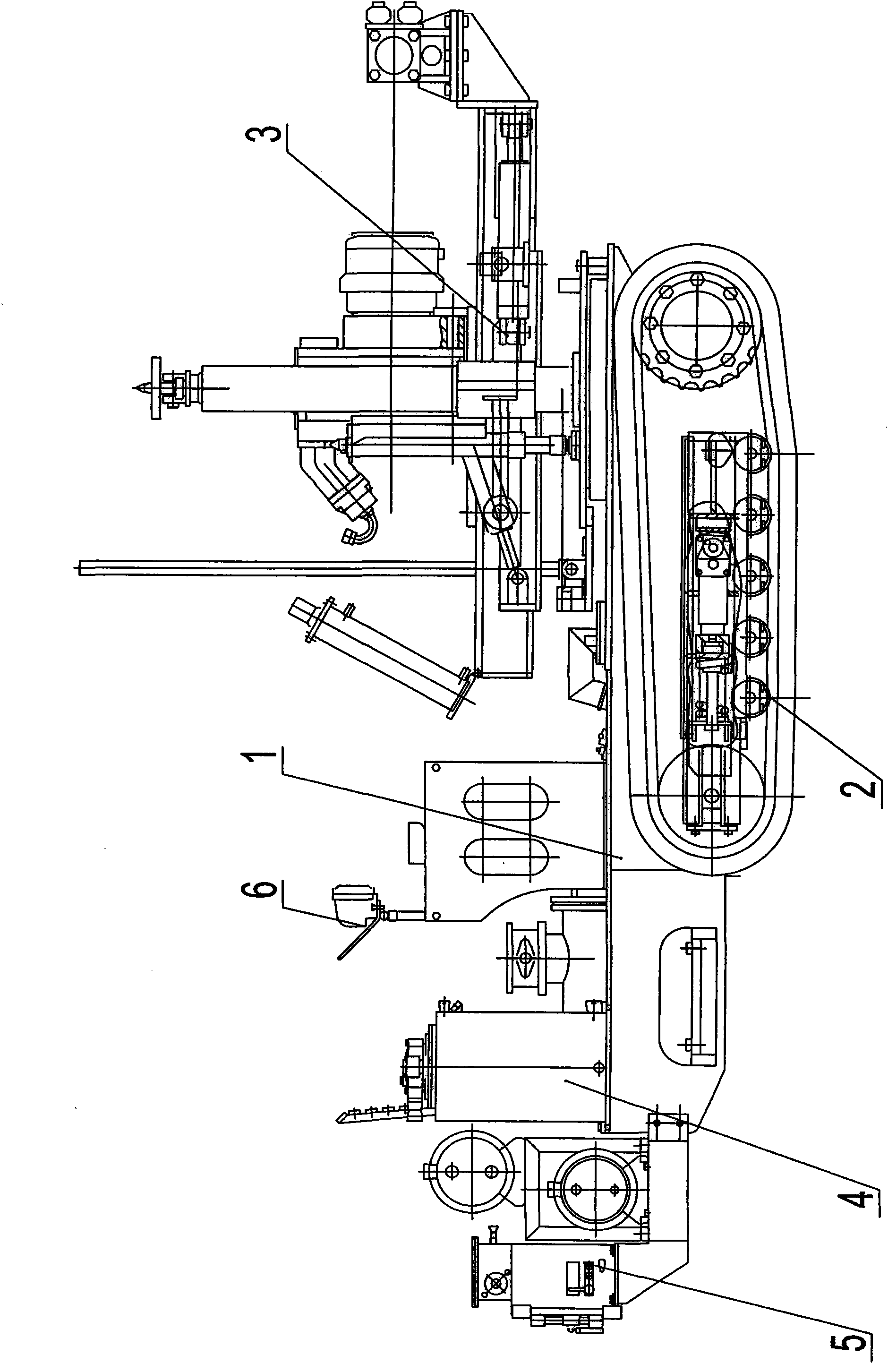 Deep hole drilling machine for mining