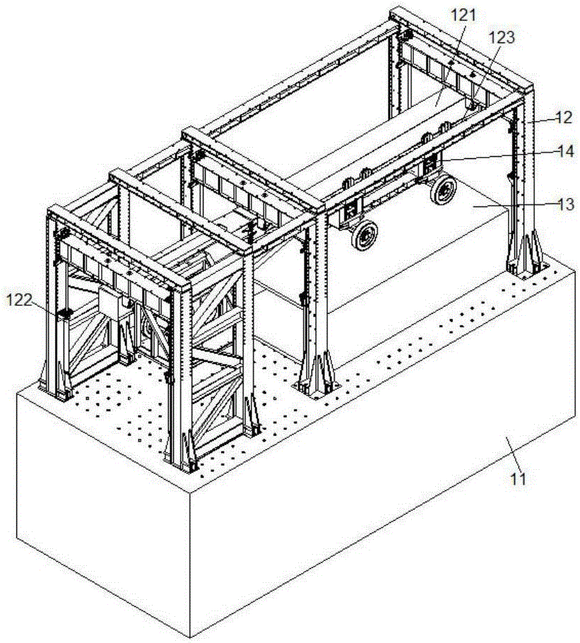 Fatigue test system for bridge and pavement with roller load