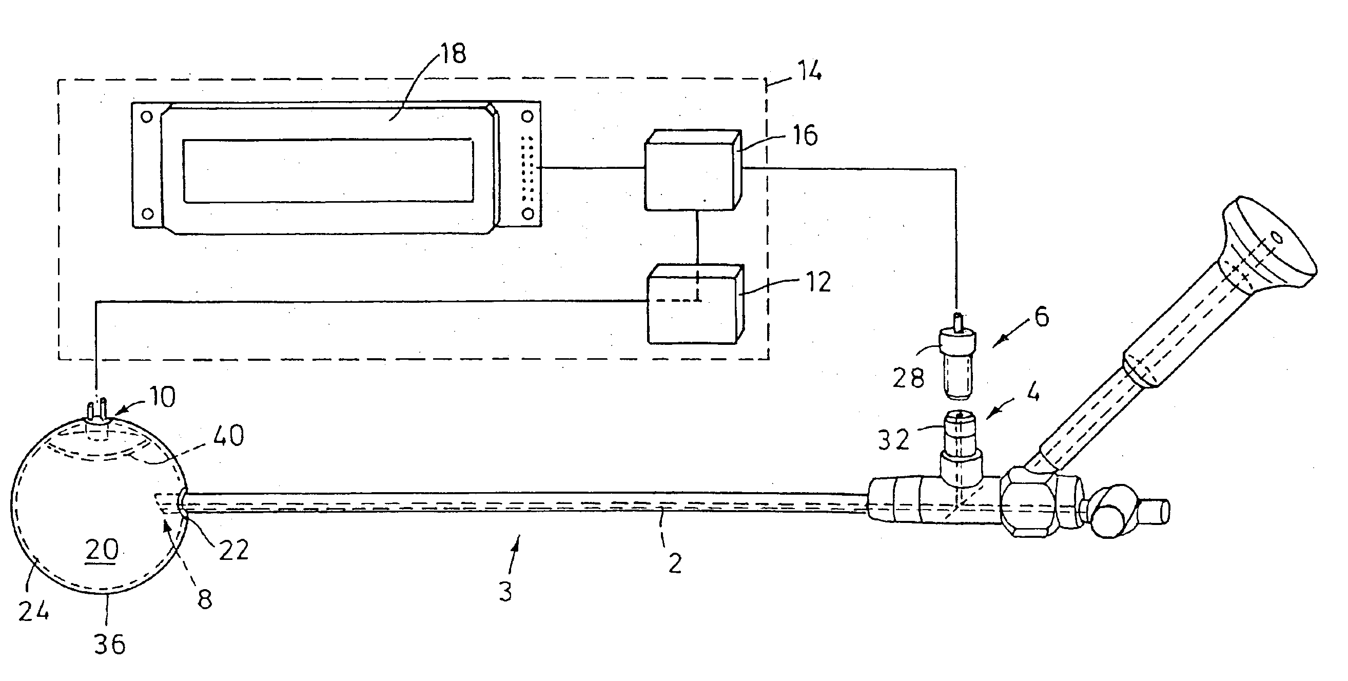 Device for detecting transmission losses by means of measurements