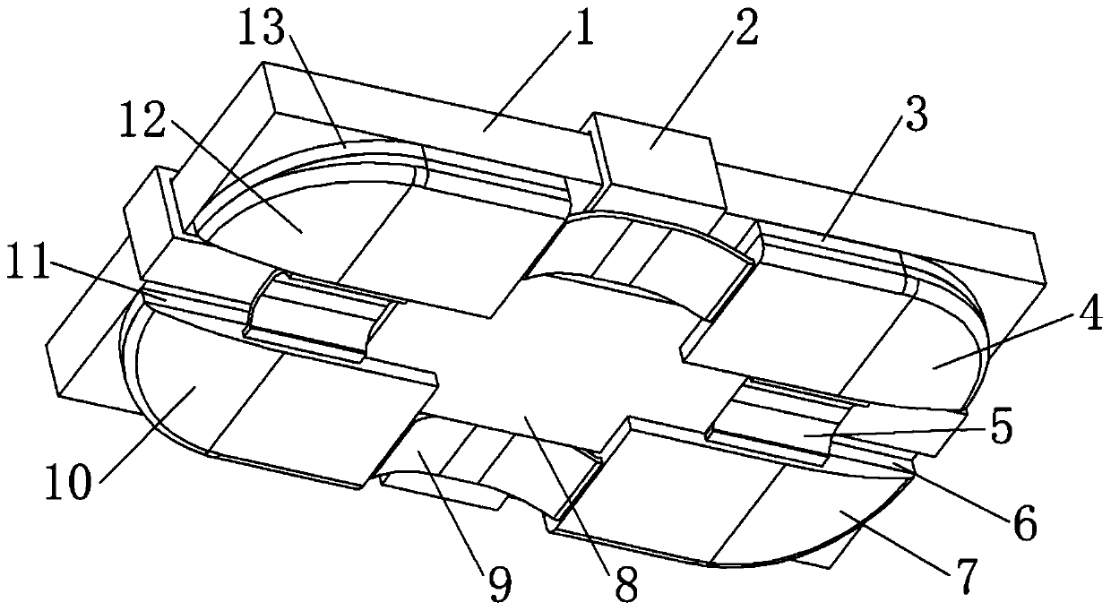 Biped robot sole structure with rapid shock absorption and road surface adaptability