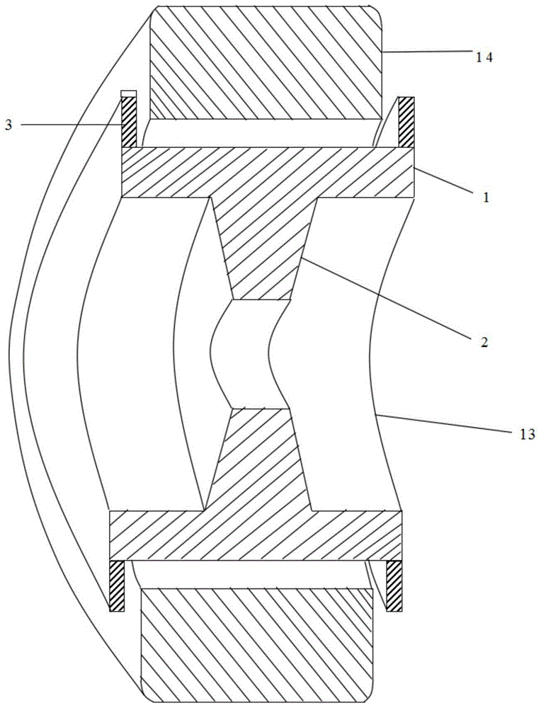 A speed-controllable repulsive magnetic levitation wheel with inner wheel and outer wheel separated