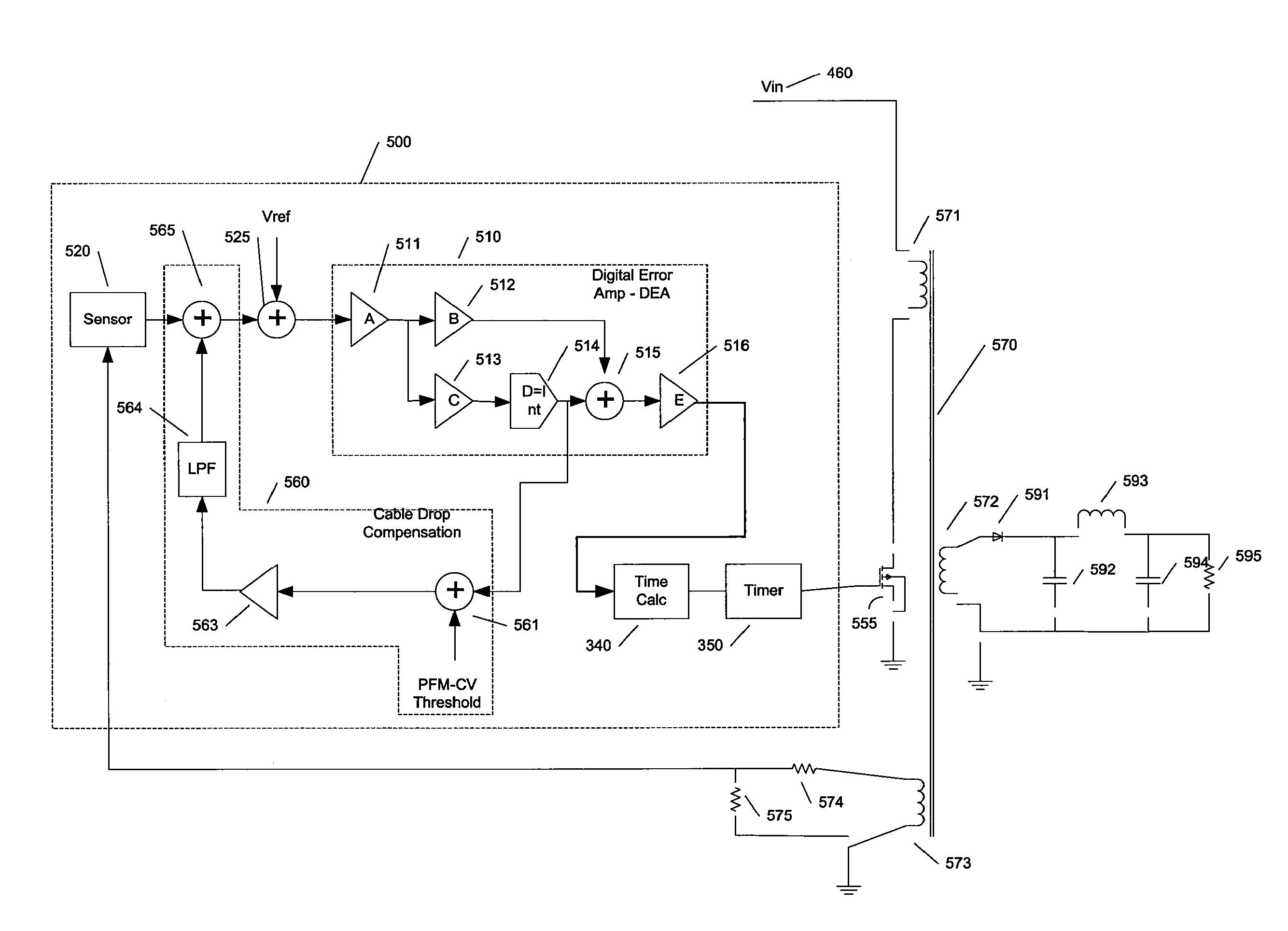 Digital Compensation For Cable Drop In A Primary Side Control Power Supply Controller