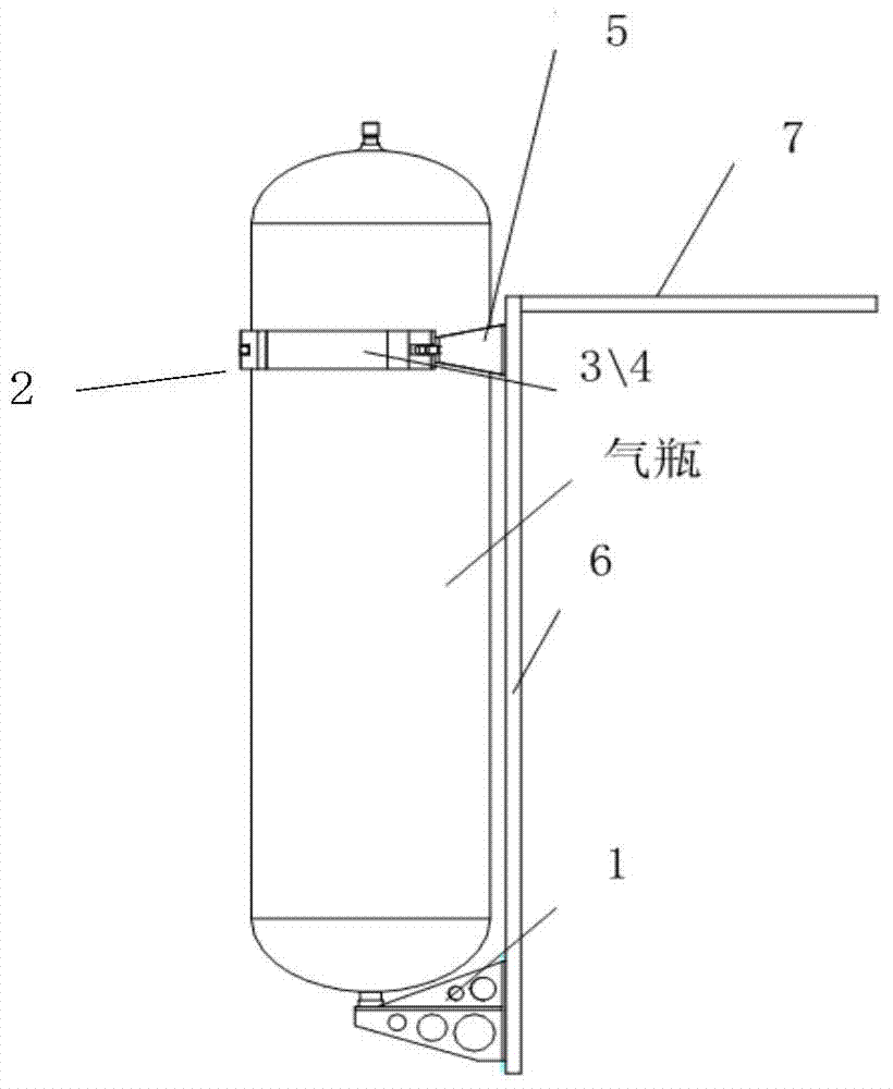 Buffering pad for relieving bidirectional expansibility of high-pressure gas bottle