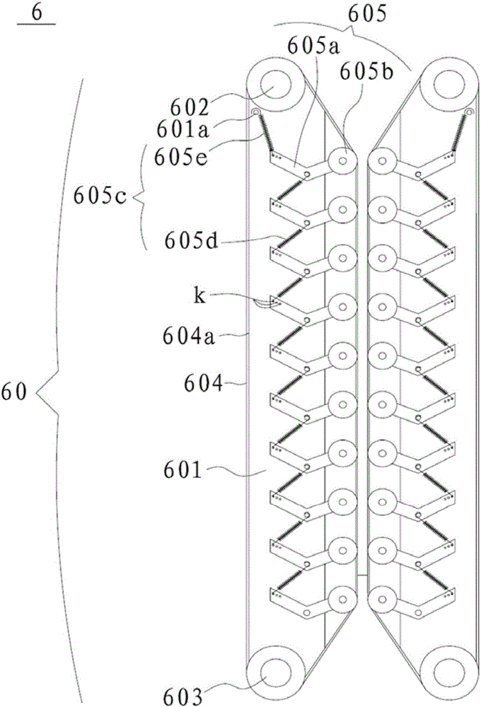 Conveying system of full-automatic crawler type Allium fistulosum harvester