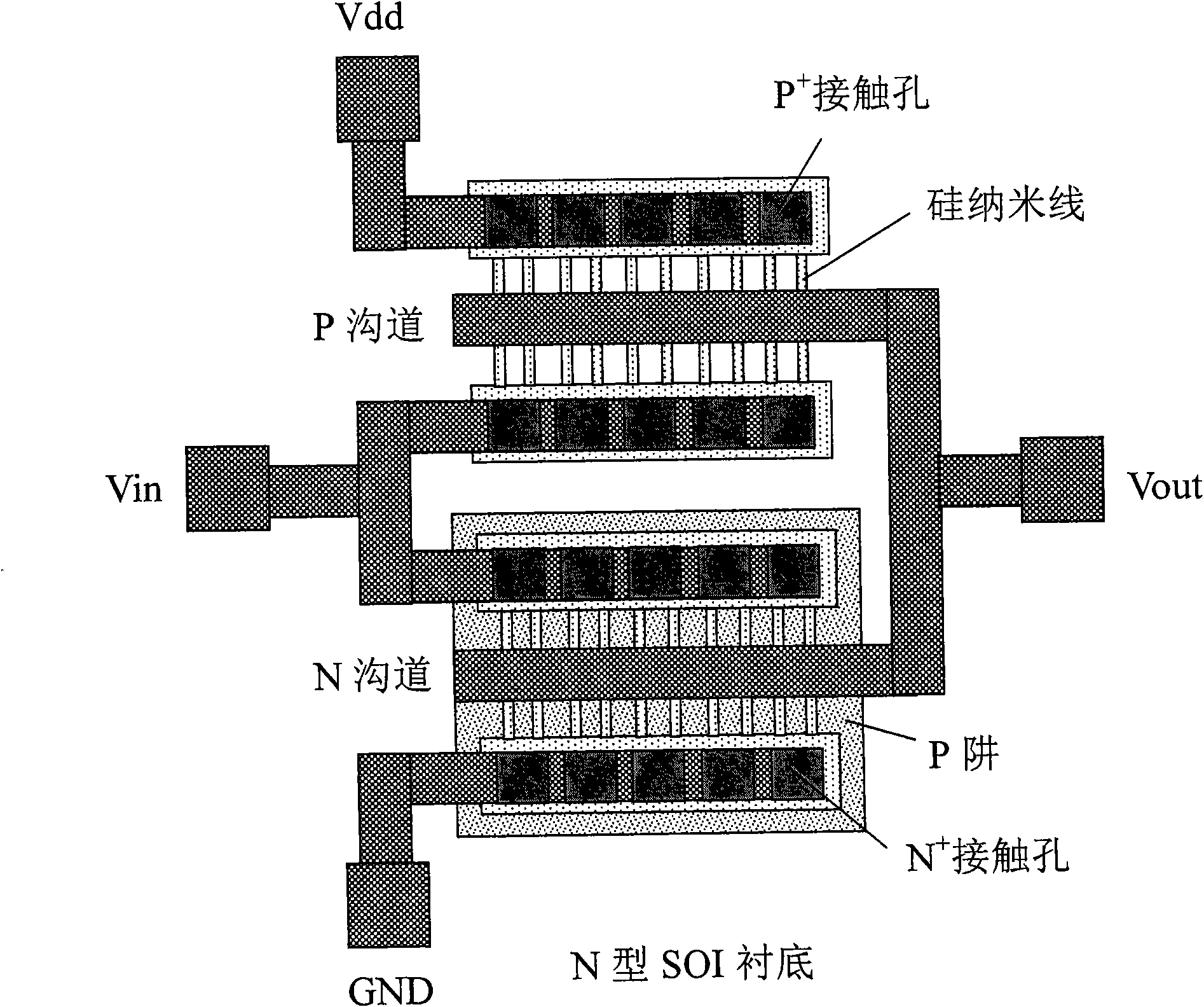 Pulse coupling based silicon-nanowire complementary metal oxide semiconductors (CMOS) neuronal circuit