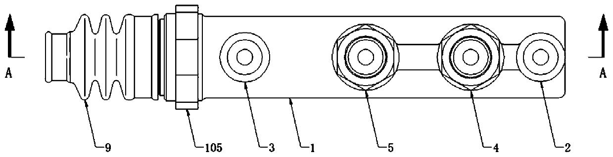 Brake master cylinder assembly with double one-way valves