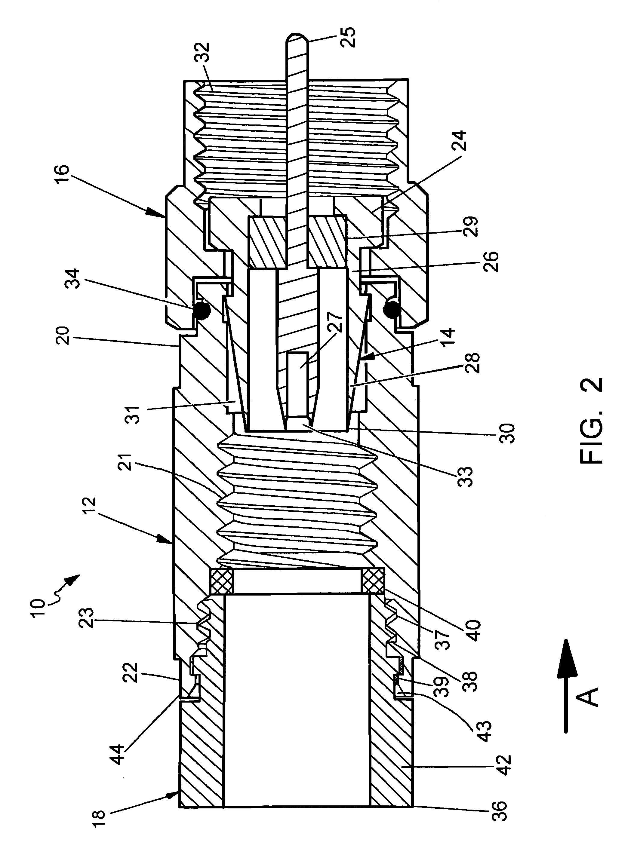 Prepless coaxial cable connector