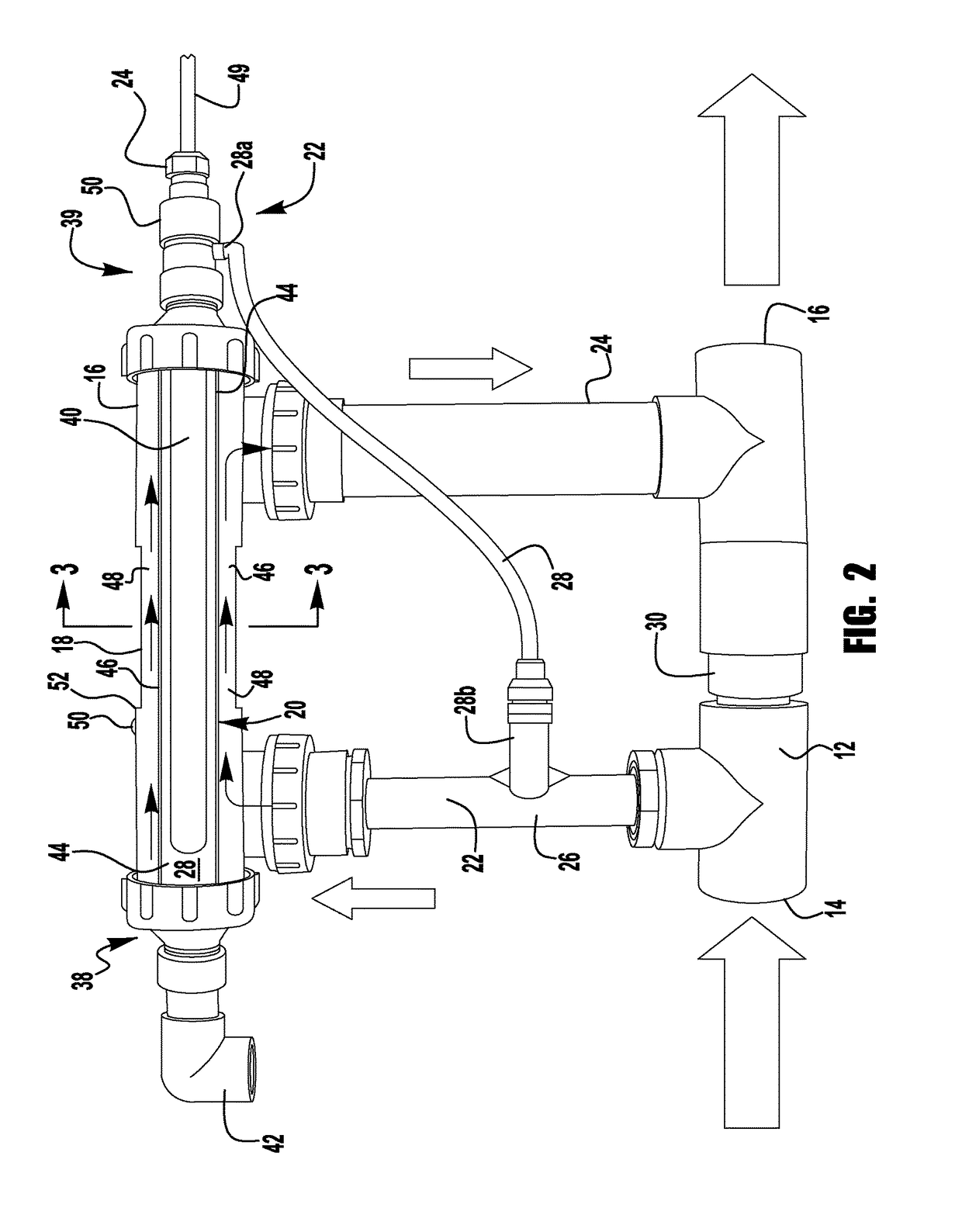 Ultraviolet/ozone manifold for swimming pool water  purification