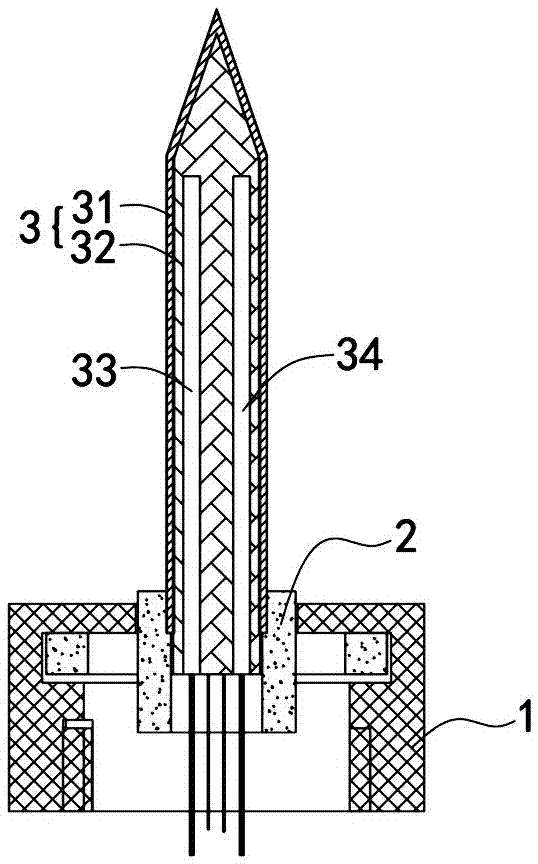 Circumferential heating type baking needle used for electronic cigarette and electronic cigarette