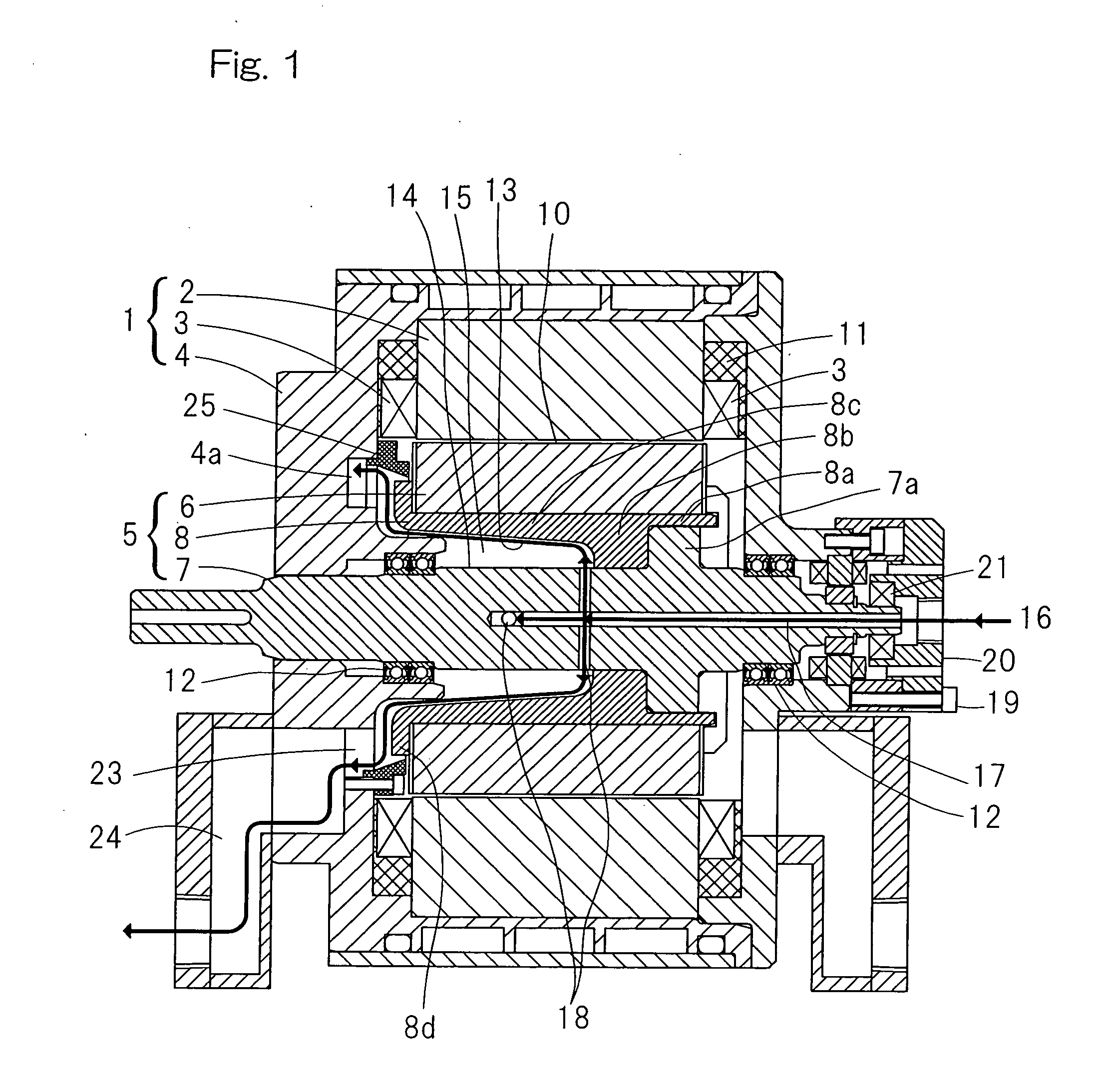 Cooling structure of motor