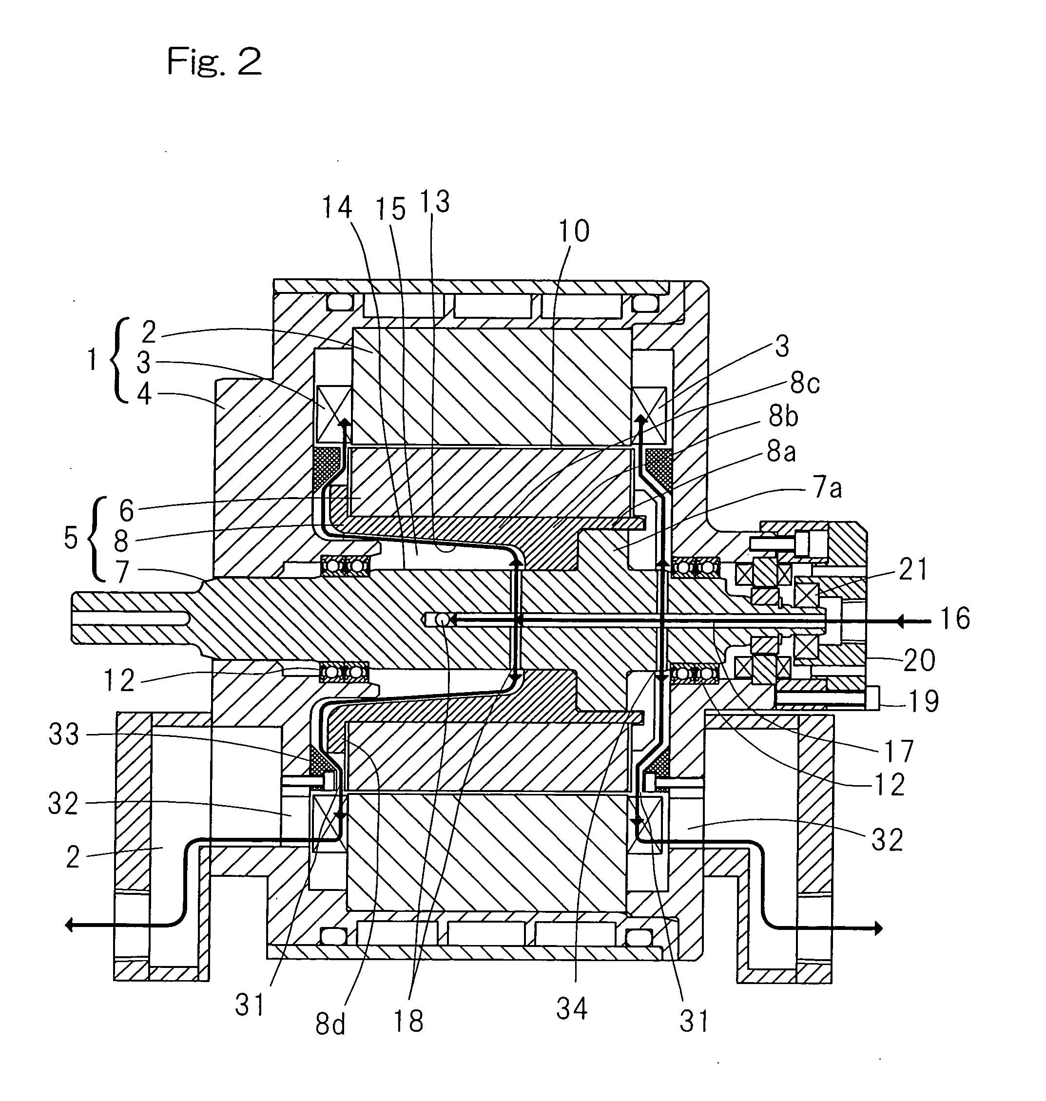 Cooling structure of motor