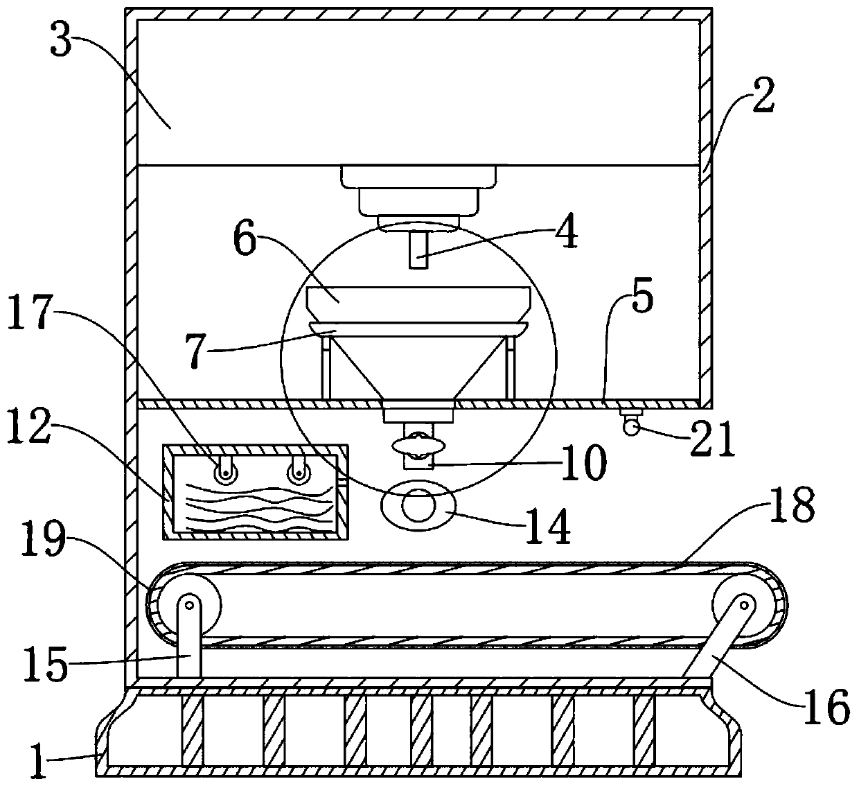 Automatic weighing and grouping equipment for production of PVB rubber powder