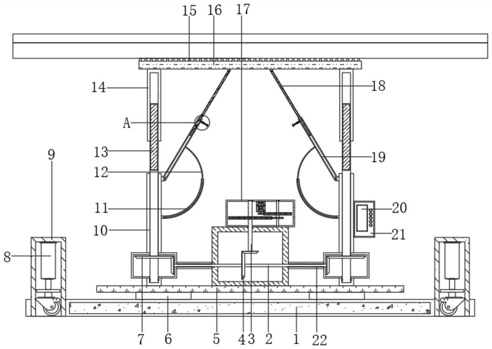 An assembled laminated plate support device