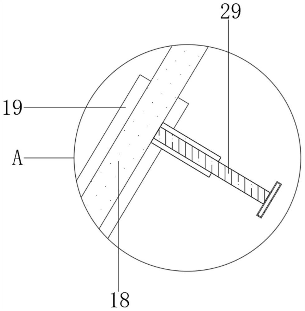 An assembled laminated plate support device