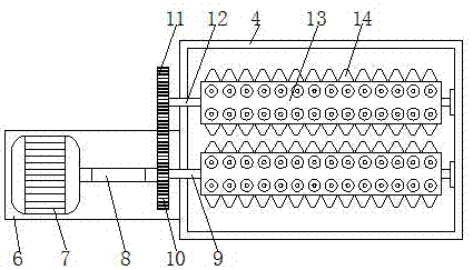 Concrete mixing and stirring device capable of mixing uniformly