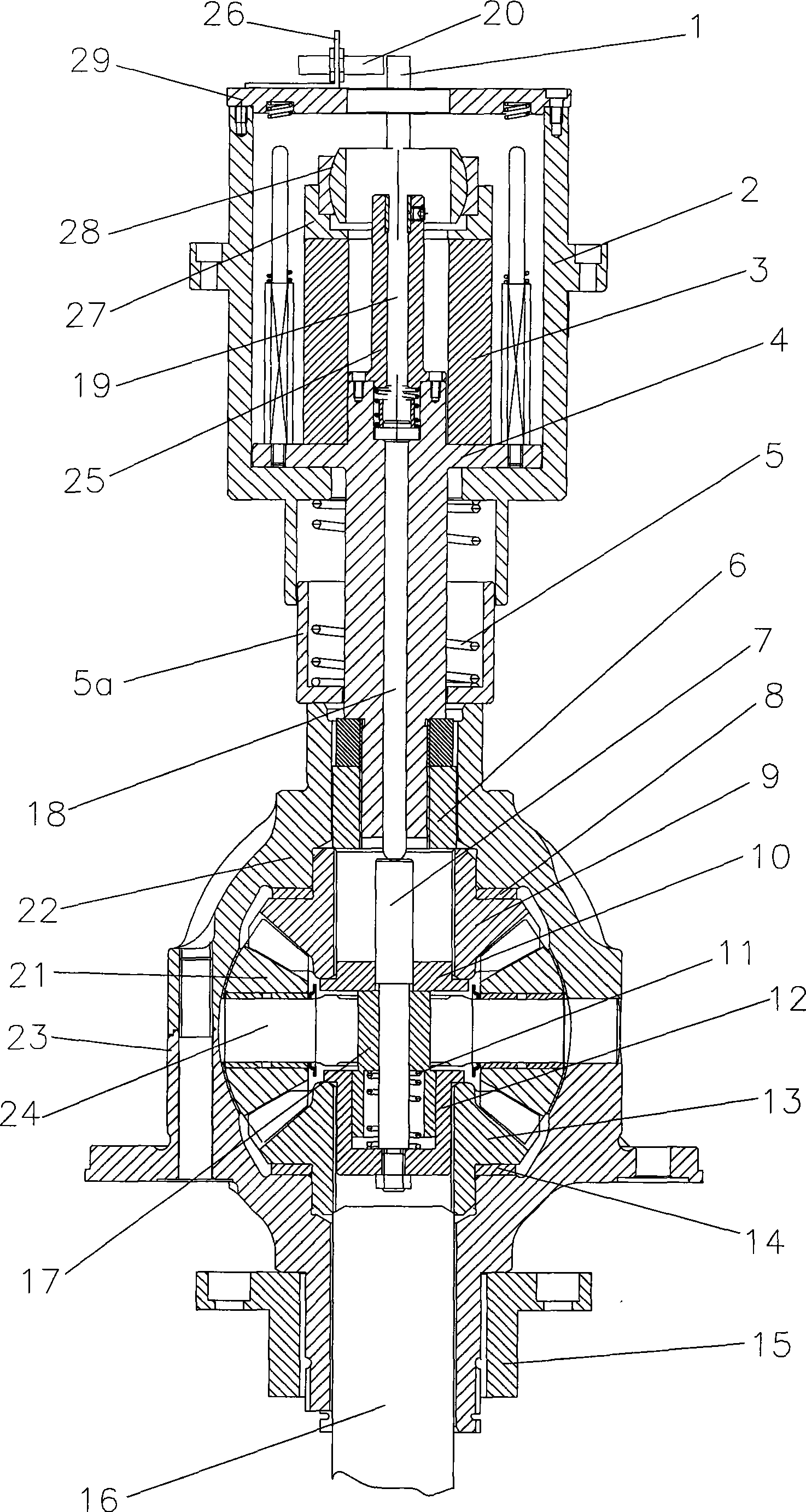 Differential gear pad-choosing measuring system and measuring method