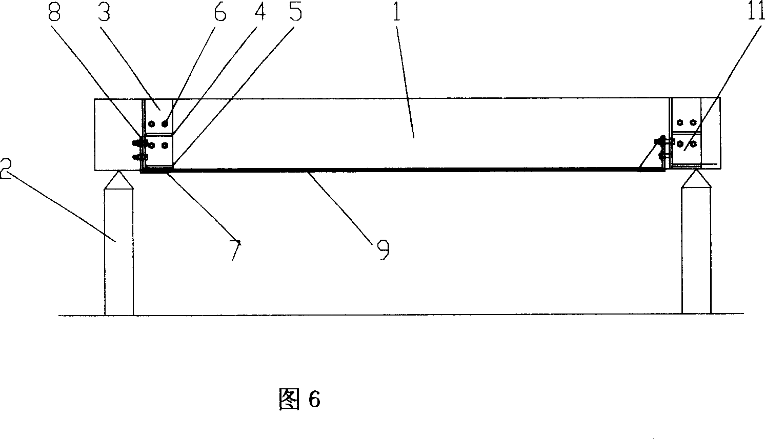 Construction process for pretension carbon fiber cloth reinforced concrete beam