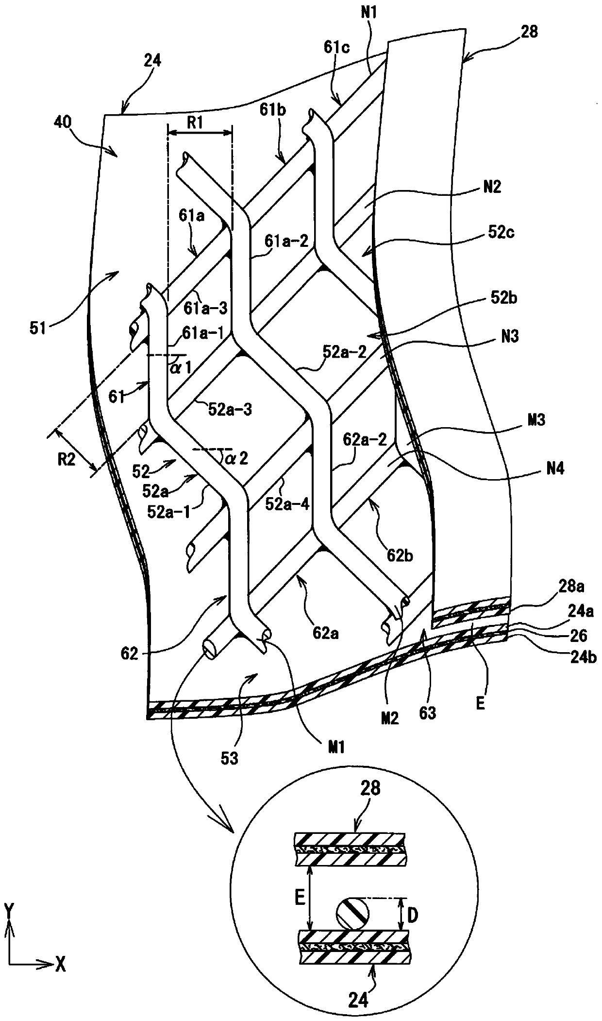 Raw water channel spacer, and spiral membrane element having same