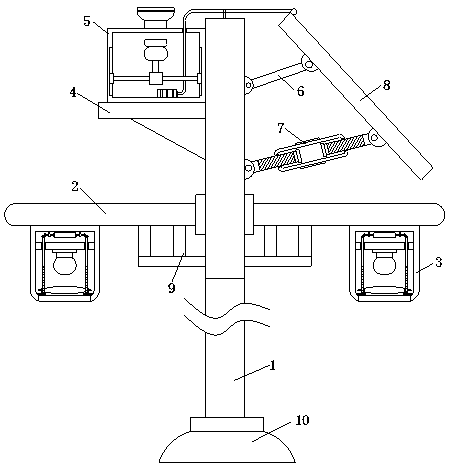 LED street lamp capable of adjusting light-emitting area