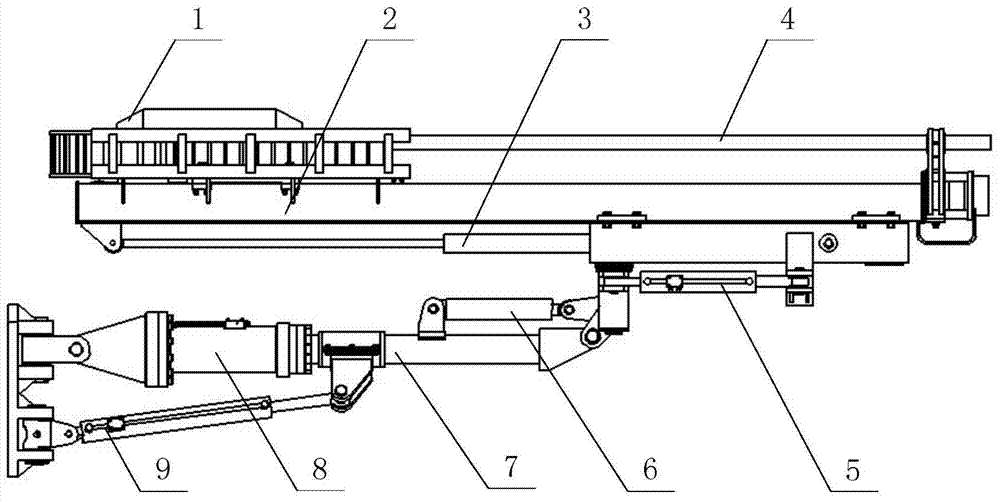 Method for achieving automatic positioning of cross section parallel hole for rock drilling machine rapidly and accurately