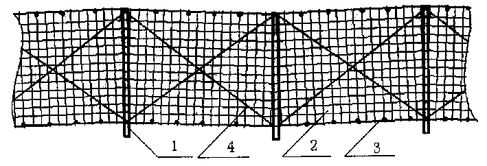 Plastic warp knitted vertical net windbreak sand-desert-preventing method