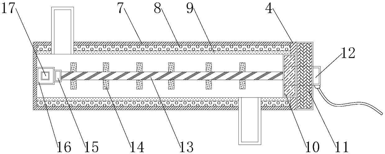 Pipeline heating device in environment-friendly equipment