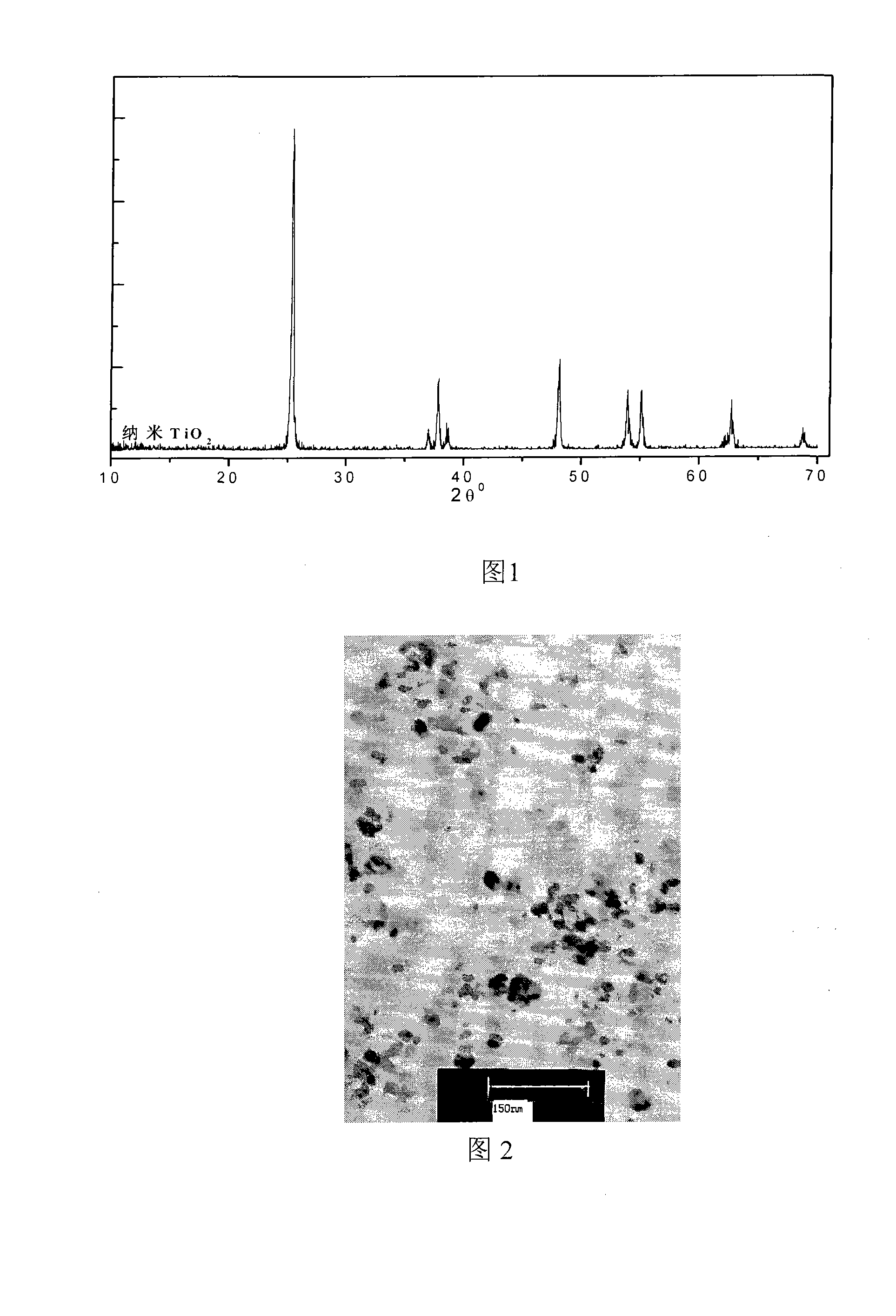 Method for preparing nano titanium dioxide by using surfactant peptization method