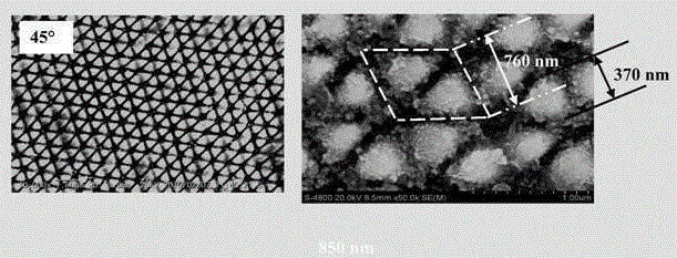 Method for preparing two-dimensional metallic photonic crystal structure in large area through femtosecond laser direct writing