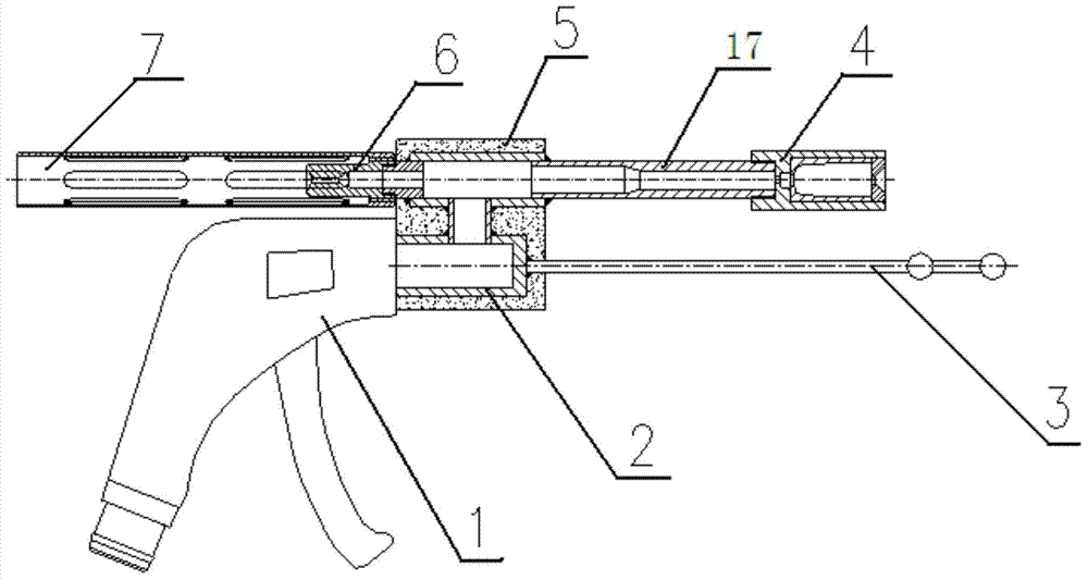 Easily-operated type recoilless underwater cavitation cleaning spray gun