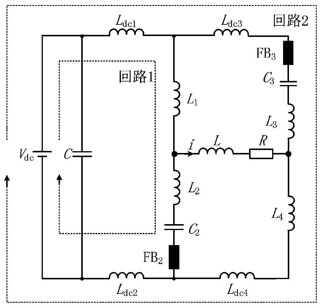 Two-level SiC MOSFET H bridge main circuit topology with low parasitic oscillation