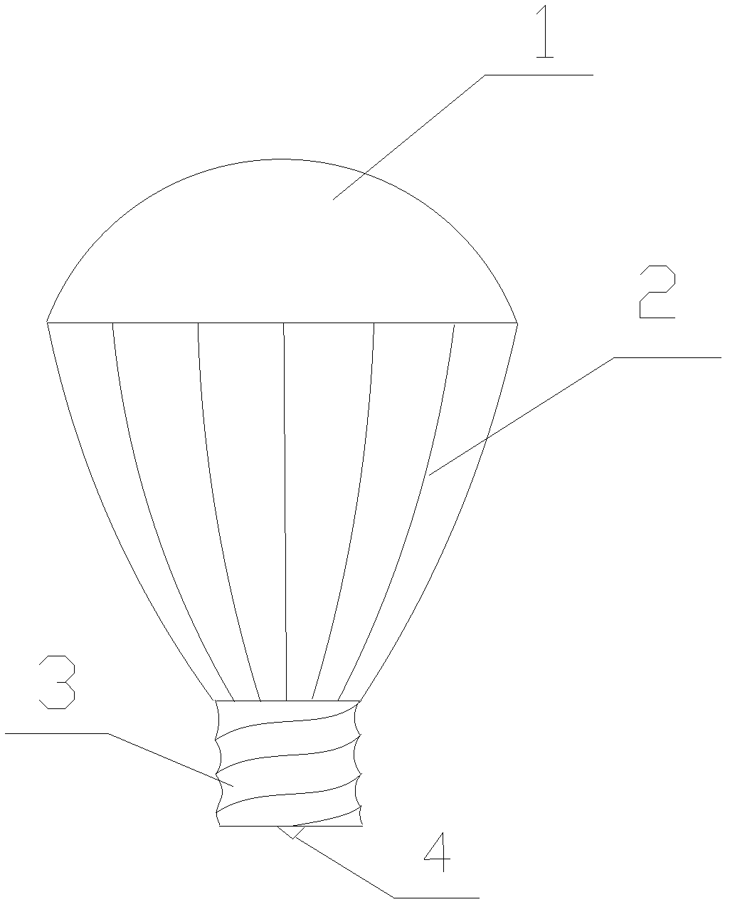 Spiral LED (light emitting diode) lamp cup