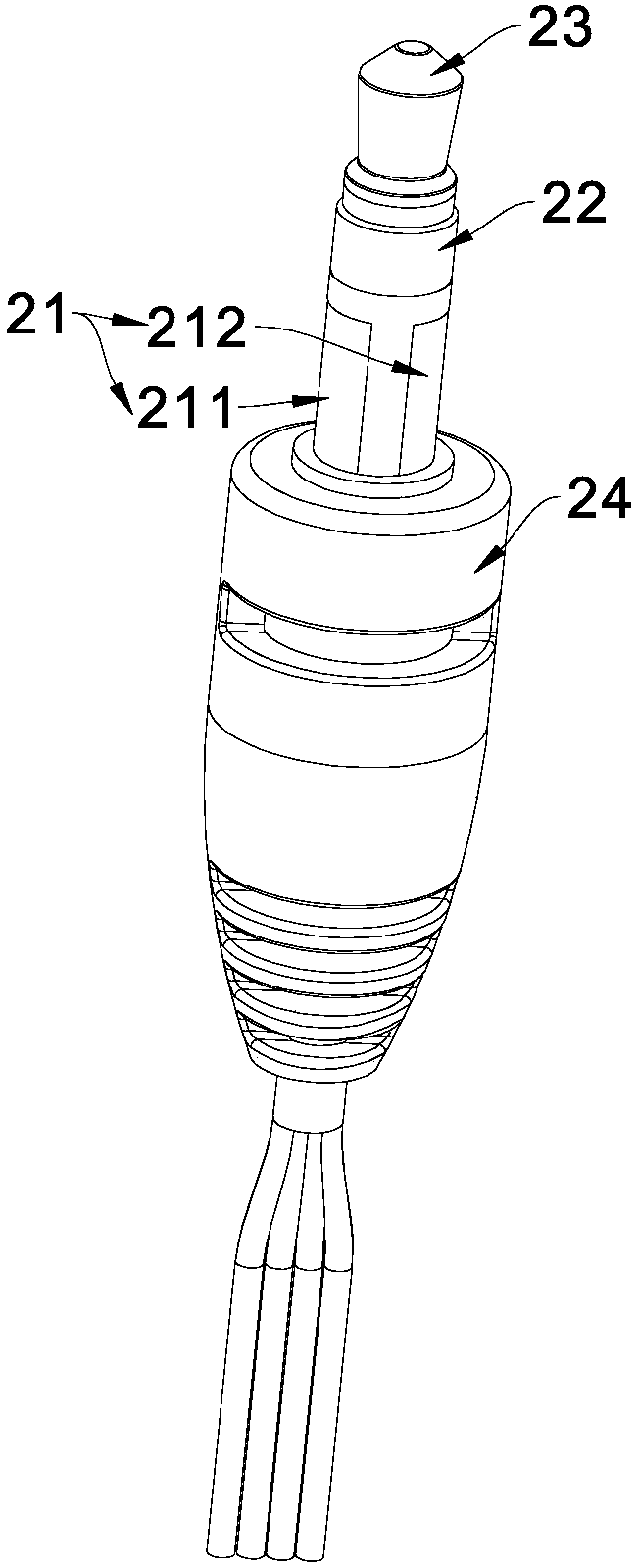 Controllable audio detection plug, detection system and data acquisition method