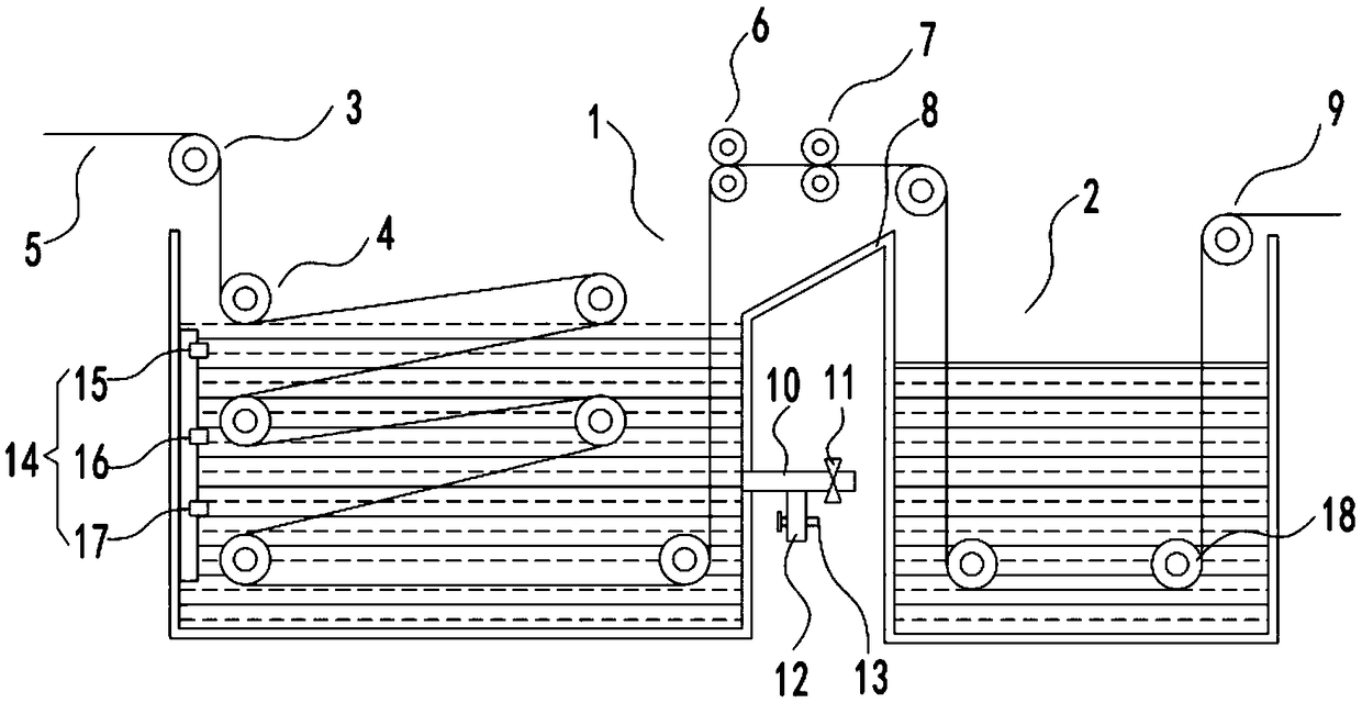 Fabric printing and dyeing pre-wetting device and method