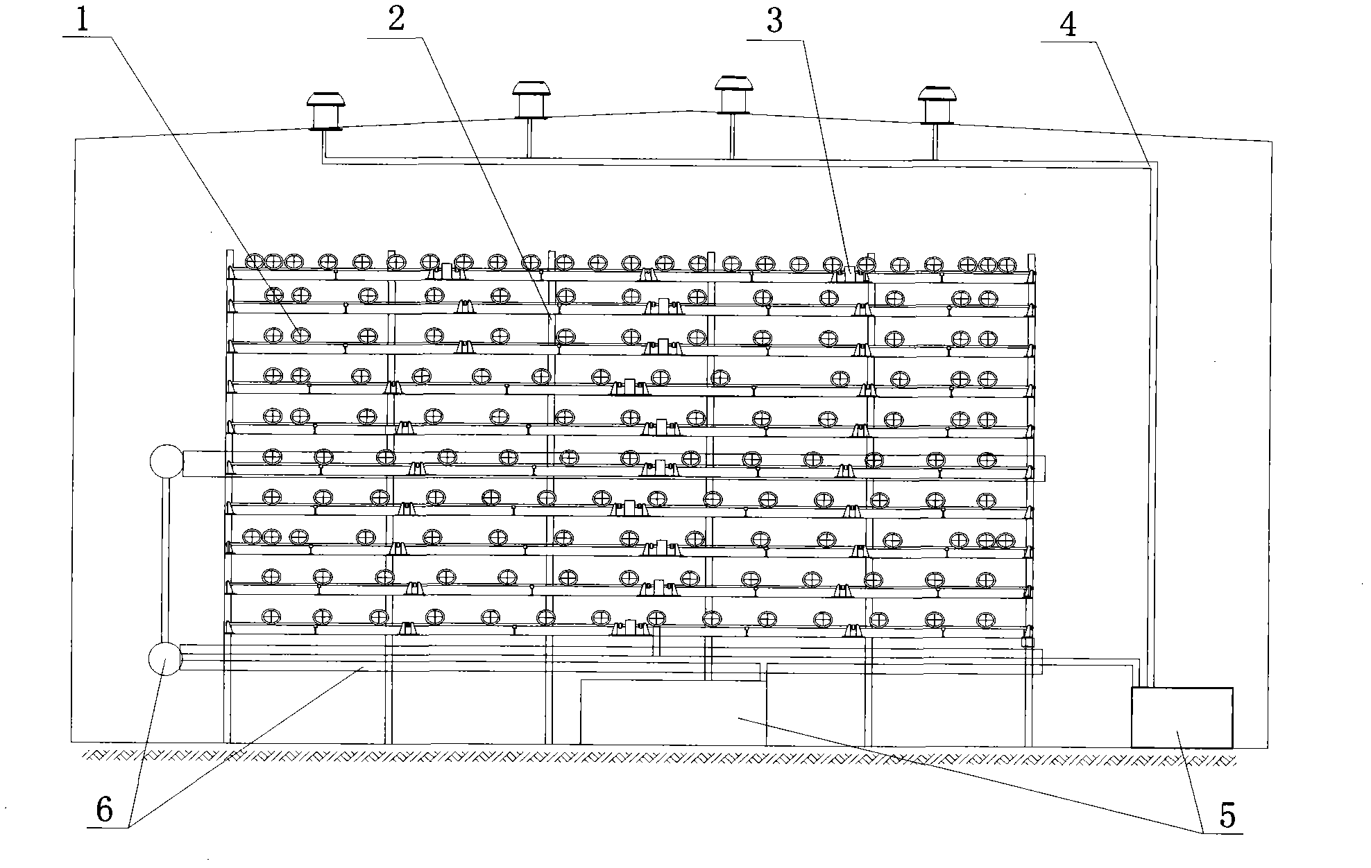 Large-scale indoor solar illumination simulation system