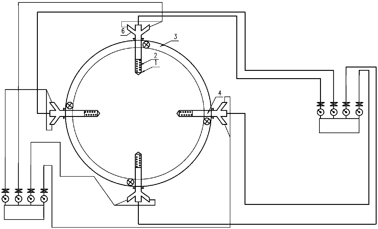 Water spraying device for blowing-out of blast furnace