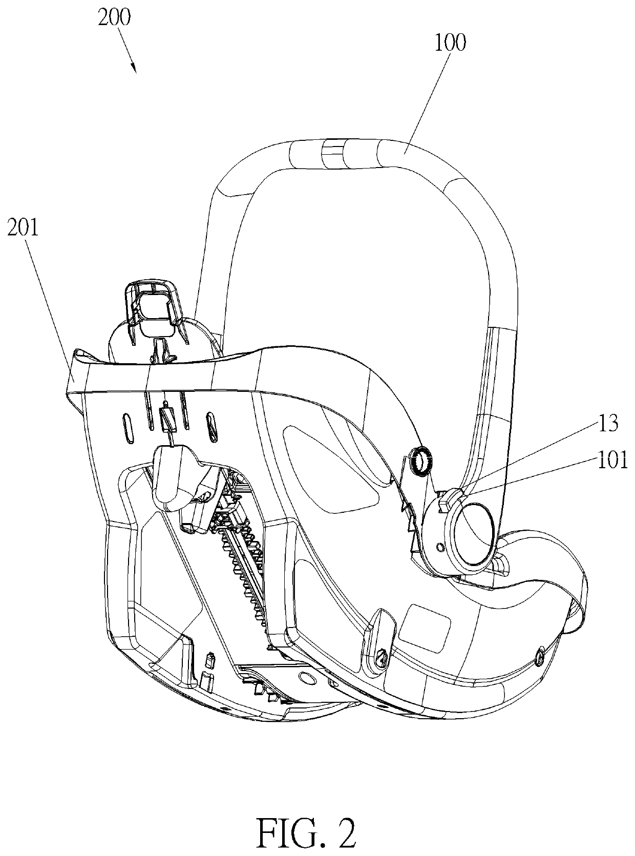 Handle adjusting mechanism and child carrier