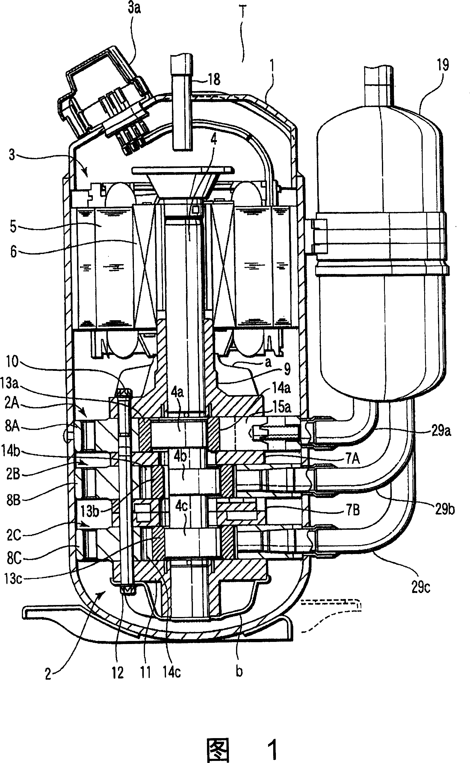 Multi-cylinder rotary compressor