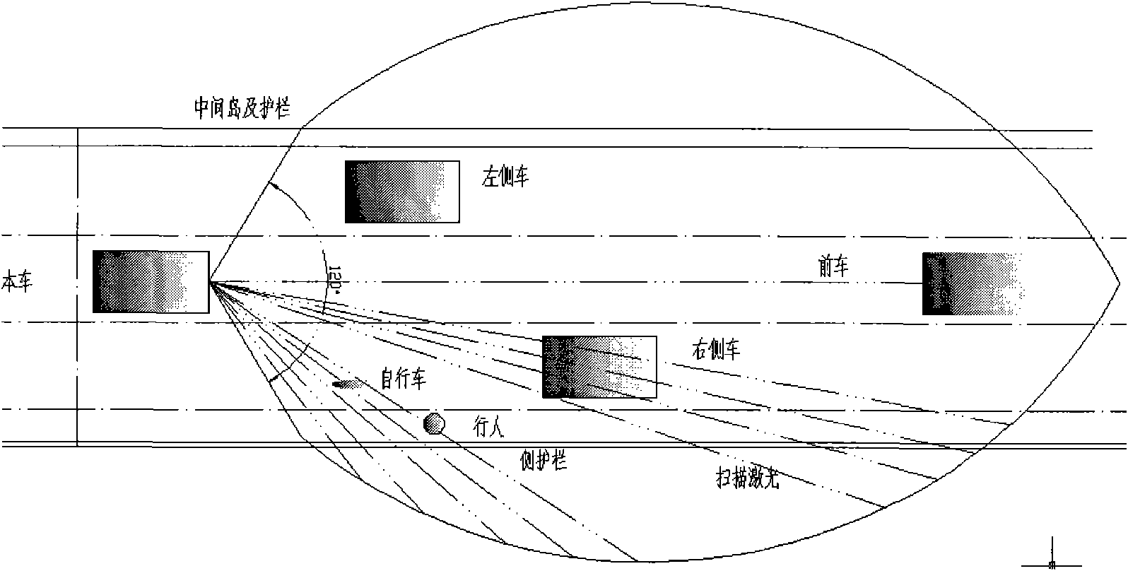 Method and device for processing alarm information for anti-collision laser radar system of vehicle