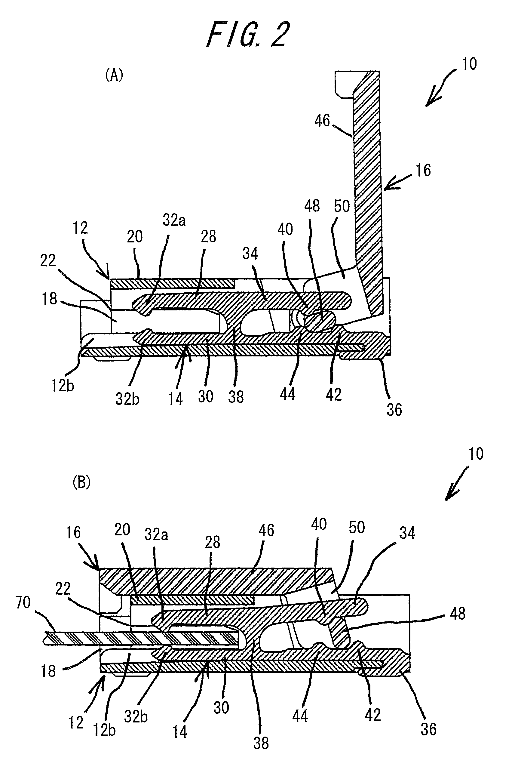 Space saving miniature connector for electric devices